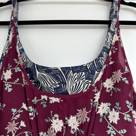 Cinq à Sept Nathalia Combo Maxi Silk Dress Sz 2 Floral Print Allover - Picture 9 of 10